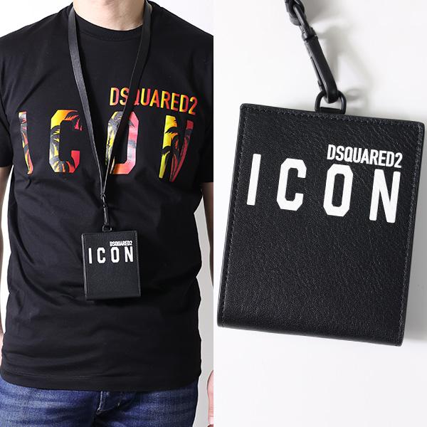 DSQUARED2（ディースクエアード） 二つ折り財布 Bi-Fold Wallet With Strap WAM0032 12903205 ...