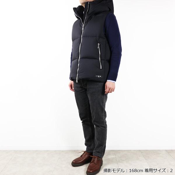 TATRAS タトラス ダウンベスト MELKO Down Vest メルコ MJXA0012013588 メンズ ナイロン フード付き ジレ ロゴパッチ アウターの画像