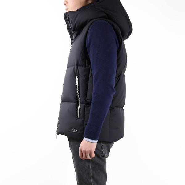 TATRAS タトラス ダウンベスト MELKO Down Vest メルコ MJXA0012013588 メンズ ナイロン フード付き ジレ ロゴパッチ アウターの画像