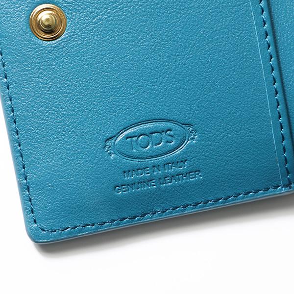 TOD'S 二つ折り財布 青色 TOD'S（トッズ） 二つ折り財布 T Timeless Bi-Fold Wallet Tタイムレス