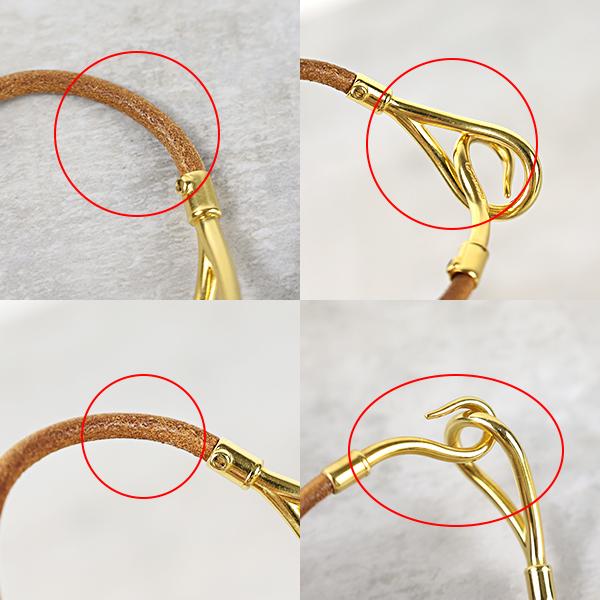 ツ*ー様 HERMES エルメス ジャンボ レザー ゴールド金具 ブレスレット HERMES（エルメス） 【中古品】HERMES ブレスレット Jumbo Bracelet