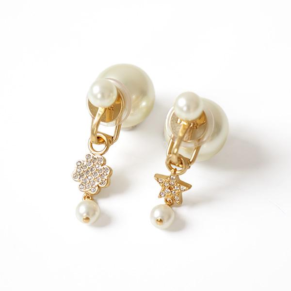 【LaGアウトレット】 DIOR ディオール イヤリング Dior Tribales Clip Earrings ディオール トライバル E3731WOMCY レディース クリップ式 パールーの画像