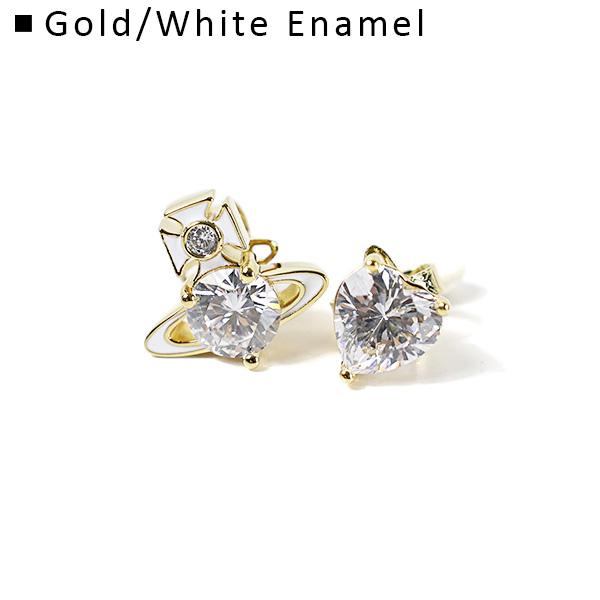 Vivienne Westwood ヴィヴィアンウエストウッド ピアス Millie Earrings 62010383 レディース オーブ ハート アシンメトリー スタッドピアス 両耳用の画像