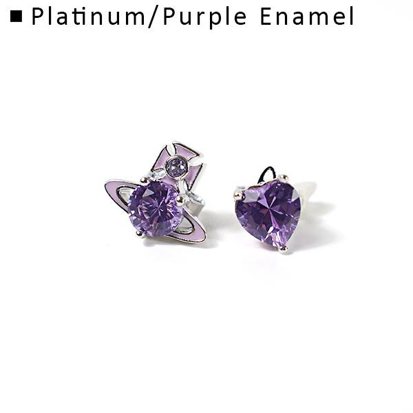 Vivienne Westwood ヴィヴィアンウエストウッド ピアス Millie Earrings 62010383 レディース オーブ ハート アシンメトリー スタッドピアス 両耳用の画像