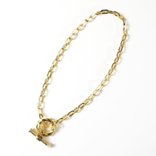 BOTTEGA VENETA ボッテガヴェネタ ネックレス Pillar Twist Necklace 731889 VAHU0 レディース ツイストリング ピラー シルバー925 silver925 アクセサリーの画像