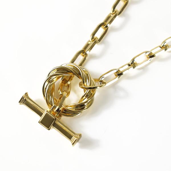 BOTTEGA VENETA ボッテガヴェネタ ネックレス Pillar Twist Necklace 731889 VAHU0 レディース ツイストリング ピラー シルバー925 silver925 アクセサリーの画像