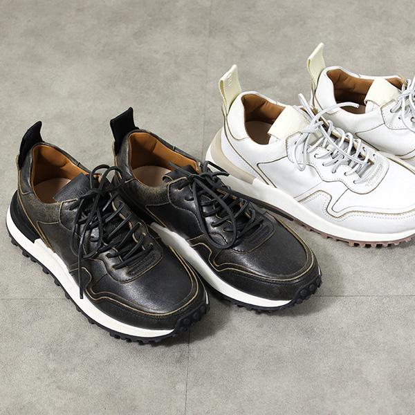 BUTTERO ブッテロ スニーカー FUTURA Sneakers フトゥーラ B10062 メンズ レザー ユーズド加工 ローカット カジュアルシューズ レースアップ 靴