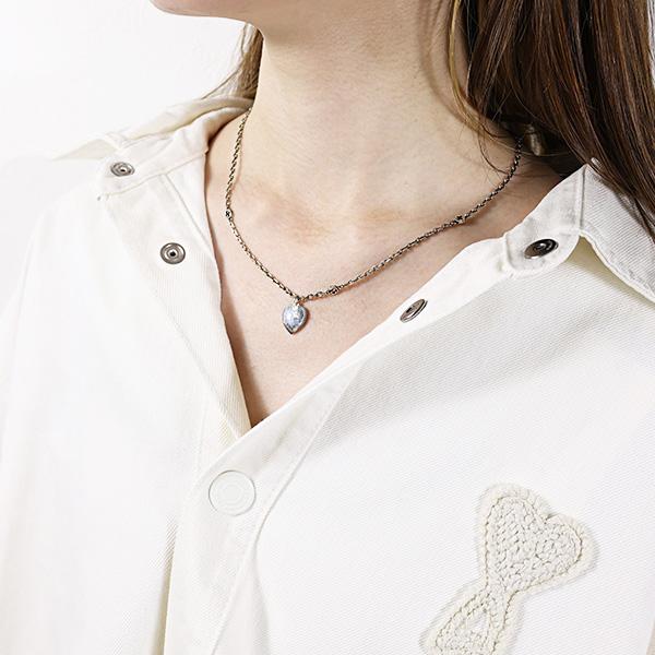 【LaG アウトレット】GUCCI グッチ ネックレス Heart Motif Necklace 645545 J89B4 8490 レディース インターロッキングG ハート シルバー925 ペンダントの画像