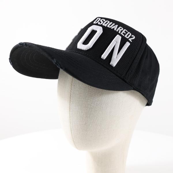 DSQUARED2 ICON ブラックキャップ　ディースクエアード✨希少✨ DSQUARED2 ICON Dsquared2 ディースクエアード ベースボールキャップ