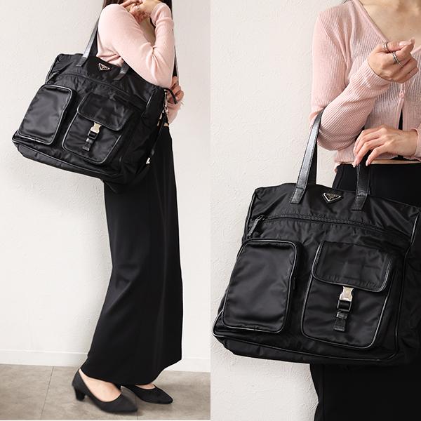 【正規品】プラダ PRADA ビジネスバッグ トート ナイロン 三角ロゴ A4黒 PRADA（プラダ） 【中古品】PRADA トートバッグ Nylon Tote Bag メンズ