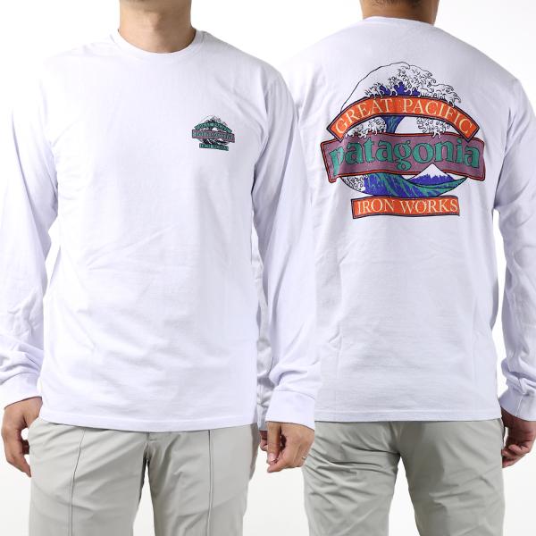 Patagonia グレートウェーブ 長袖Tシャツ L 白 ロンTee patagonia（パタゴニア） Tシャツ Mens Long Sleeve Great Waves