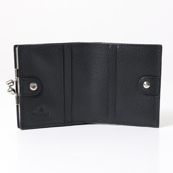 Vivienne Westwood がま口 二つ折り財布 黒 Vivienne Westwood（ヴィヴィアンウエストウッド） 二つ折り財布 Bi