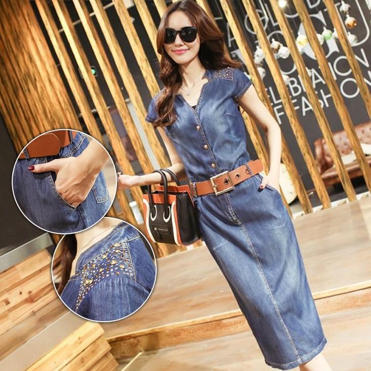 ワンピース レディース デニム デニムワンピース ロング丈 おしゃれ 可愛い 28 N617a 即納 1 5営業日 送料無料 メ込 28 N617a Lagemme 通販 Yahoo ショッピング