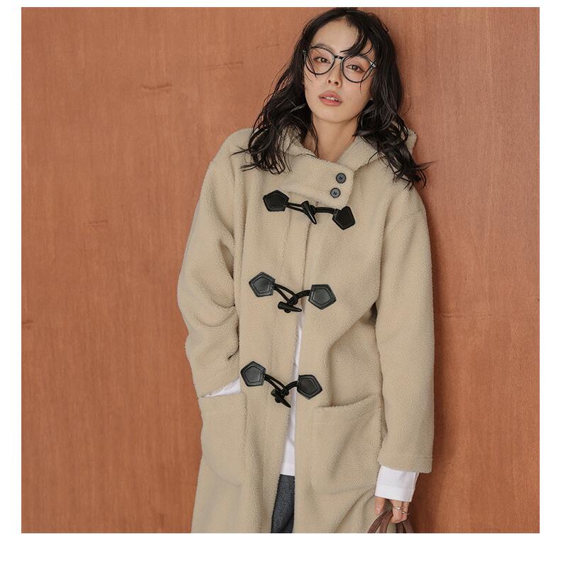 ダッフルコート ロングコート ボア ムートン もこもこ 【aot304-46b