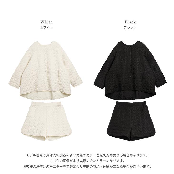 日本製 コラボ ハートキルティング セットアップ アウター ショート