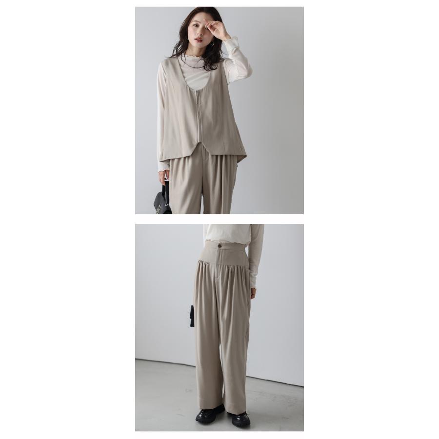Lajour made in Japan 日本製 セットアップ ベスト ワイドパンツ