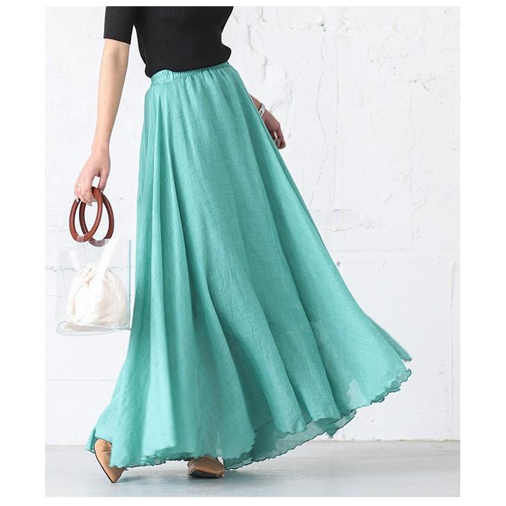 綿麻 リネンフレアスカート リネン ロングスカート フレア リネンスカート 高見え 亜麻 綿麻混 Lgww At3305 予約販売 5月13日入荷予定順次発送 メ込 Lgww At3305 Lagemme 通販 Yahoo ショッピング