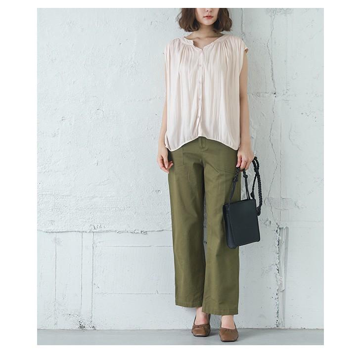 ギャザー ブラウス レディース フレンチスリーブ 半袖 トップス オフィス Lgww At3381 即納 1 5営業日 送料無料 メ込 Lgww At3381 Lagemme 通販 Yahoo ショッピング