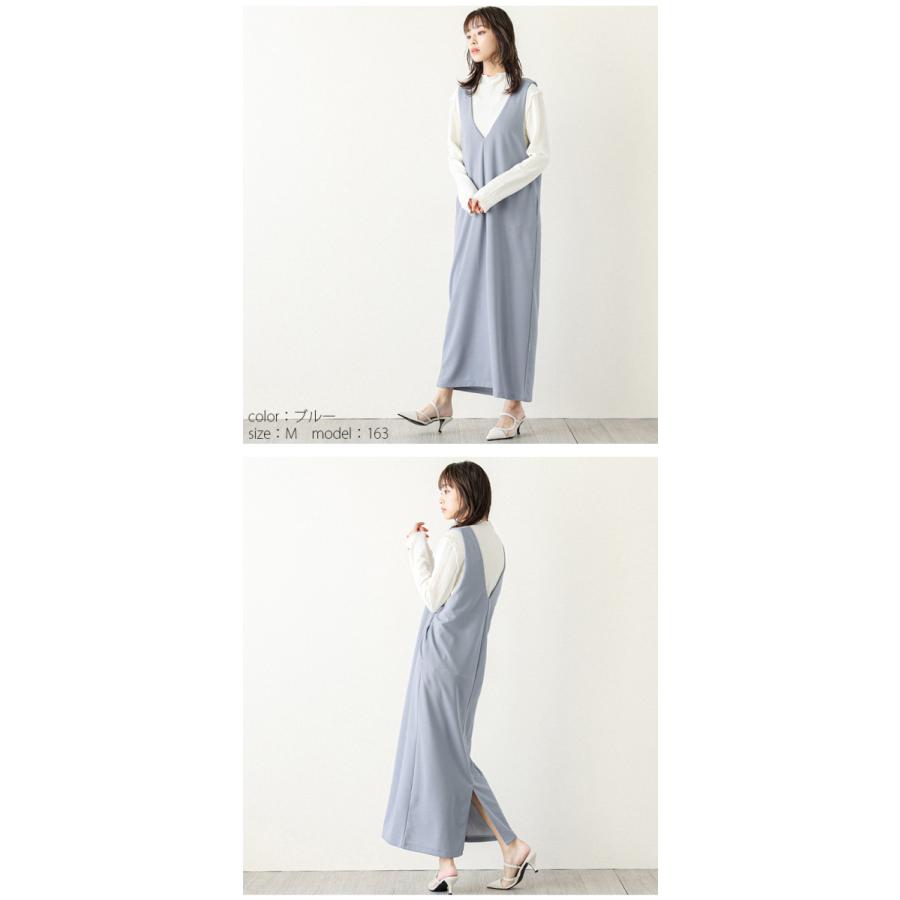Vネック ジャンパースカート オールインワン レディース ワンピ 【lgww-at4176】【即納:1-5営業日】【送料無料】メ込2|lagemme|13