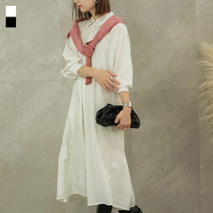 シャツワンピース ワンピース レディース マキシ丈 ロング丈 おしゃれ 可愛い 春秋 Lgww At4879 即納 1 5営業日 送料無料 メ込2 Lgww At4879 Lagemme 通販 Yahoo ショッピング