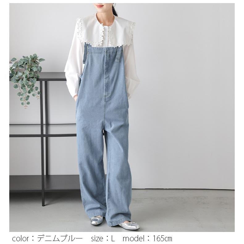 フロントジップ デニム オーバーオール サロペット レディース フロントジップ デニム オーバーオール サロペット レディース