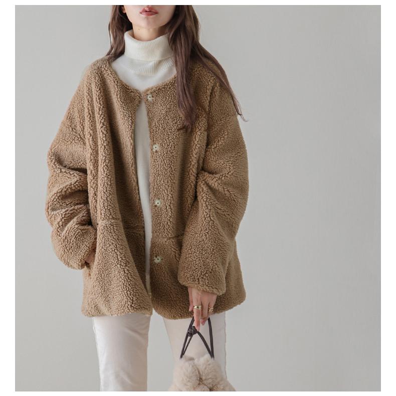 ルネ♡ノーカラージャケット セール】ボリュームスリーブノーカラージャケット（ノーカラー