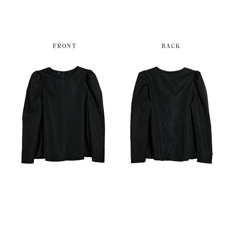 レディース hue DAY TO EVENING 新品タグ付き パールフリル袖トップス