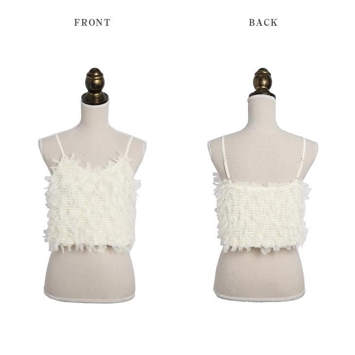 Laule'a レディース&キッズ　フリンジ　ツイード　キャミソール　ラウレア Laule'a レディース&キッズ フリンジ ツイード キャミソール