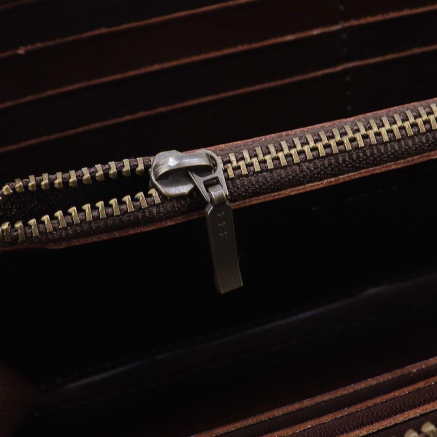 クアトロガッティ 財布 クロコダイル ラウンドジップ 長財布 QUATTRO GATTI 8101 BROWN（ブラウン）　 返品交換不可の画像