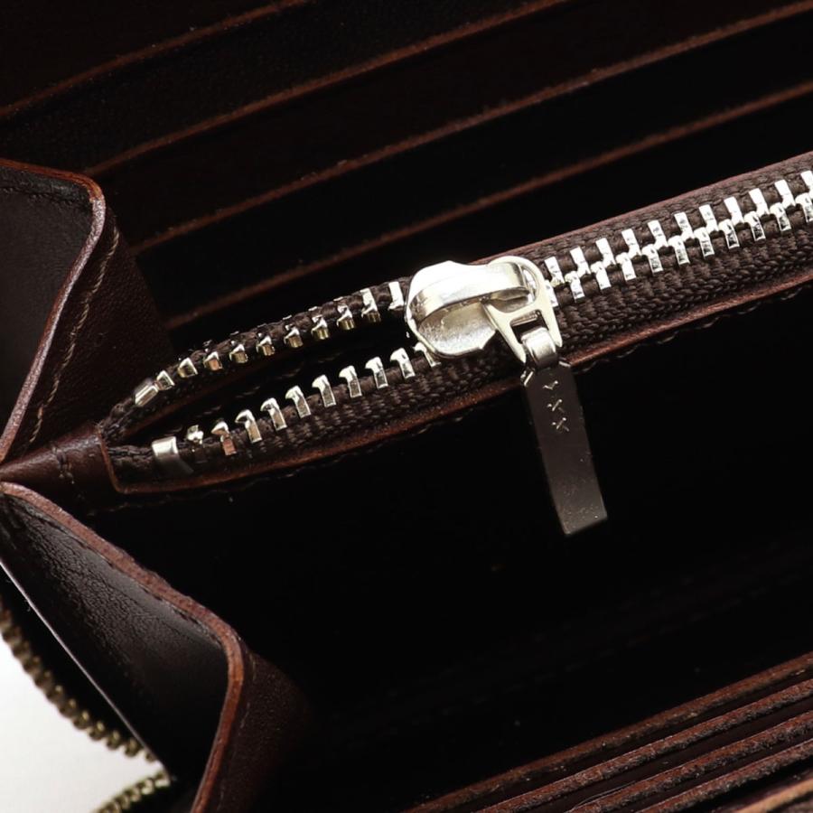 クアトロガッティ 財布 クロコダイル シルバーラウンドジップ 長財布 QUATTRO GATTI 8101 BROWN（ブラウン）　 返品交換不可の画像