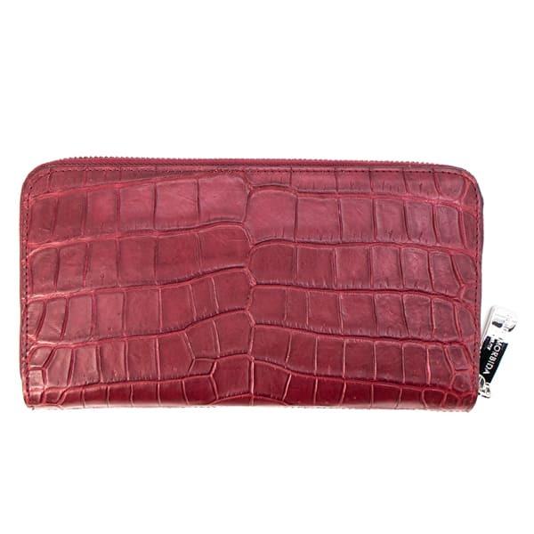 ペッレモルビダ 財布 クロコダイルレザー ラウンドジップ 長財布 PELLE MORBIDA PMO-CRS010 WIN （ワイン）の画像