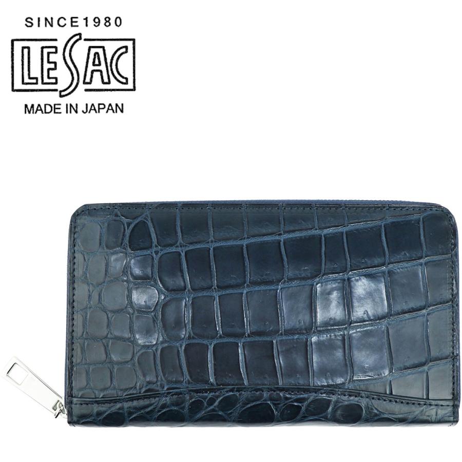 レザック 財布 クロコダイル ポロサス ラウンドジップ 長財布 LE'SAC