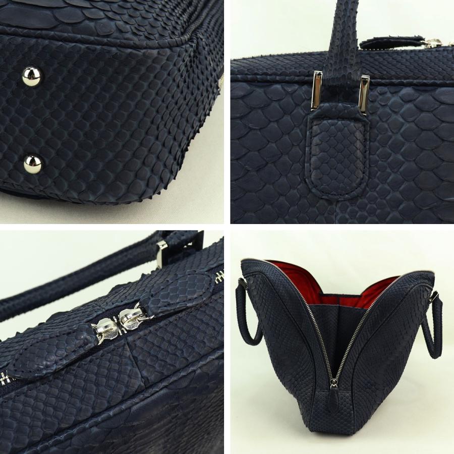 レザック ブリーフケース ダイヤモンドパイソン ブリーフケース LE'SAC ROMA NAVY（ネイビー）返品交換不可の画像