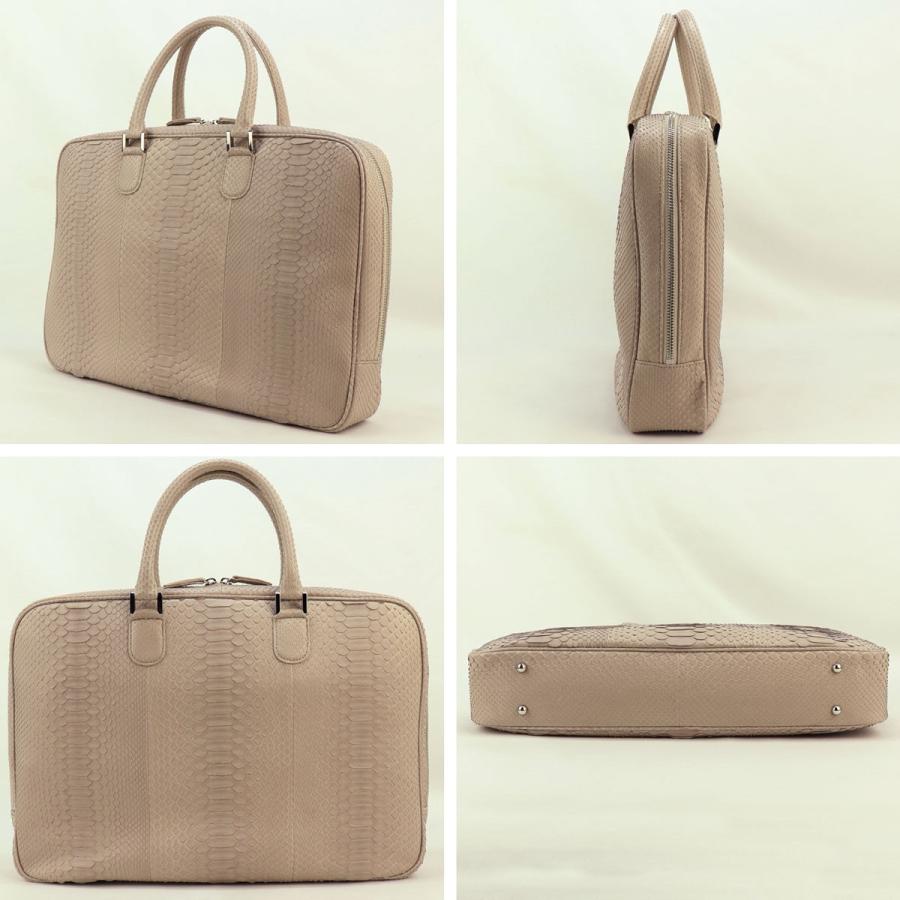 レザック ブリーフケース ダイヤモンドパイソン ブリーフケース LE'SAC ROMA TAUPE（トープ）返品交換不可の画像