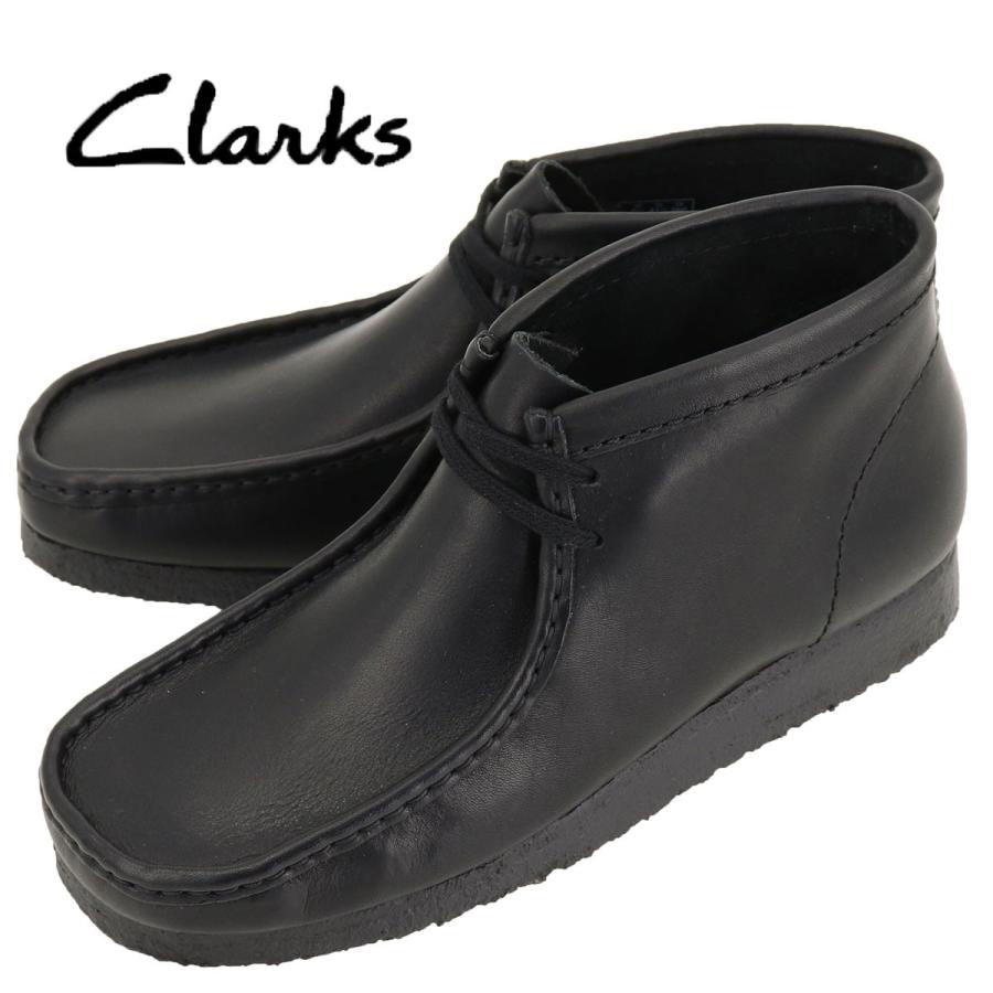 black leather wallabees