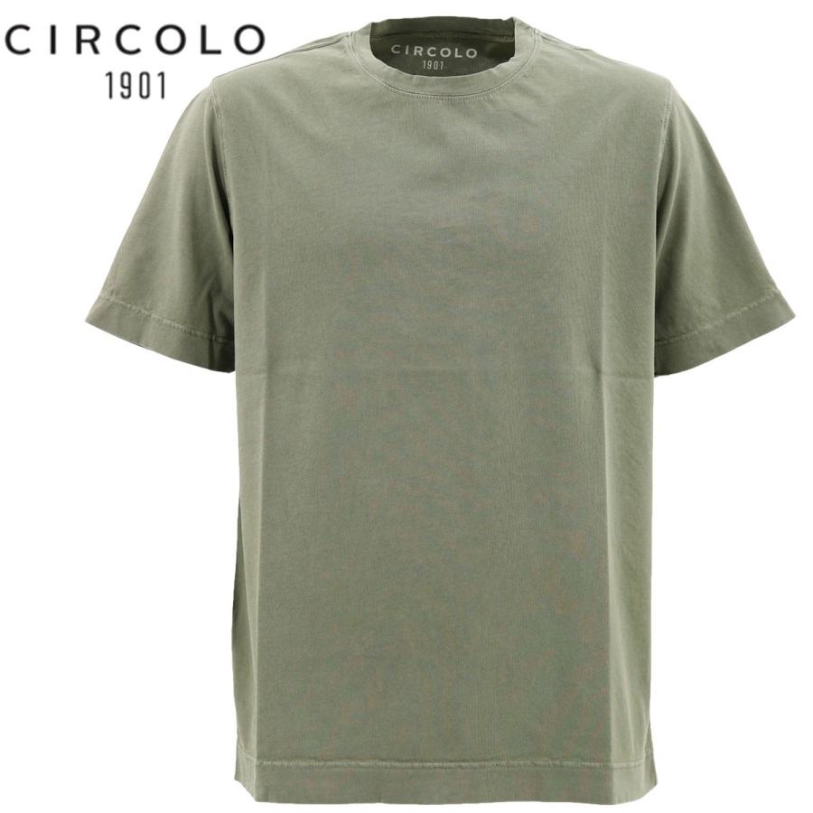 チルコロ1901 Circolo1901 メンズ コットン クルーネック 半袖 ｔシャツ 0104 9 カーキ ラグラグマーケット 通販 Yahoo ショッピング