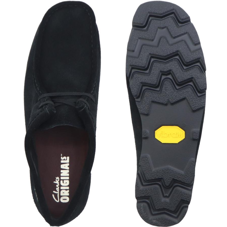 クラークス オリジナルズ メンズ ゴアテックス スエード ワラビー CLARKS ORIGINALS WALLABEE GTX CLK 26179251 BLACK SUEDE（ブラック）の画像
