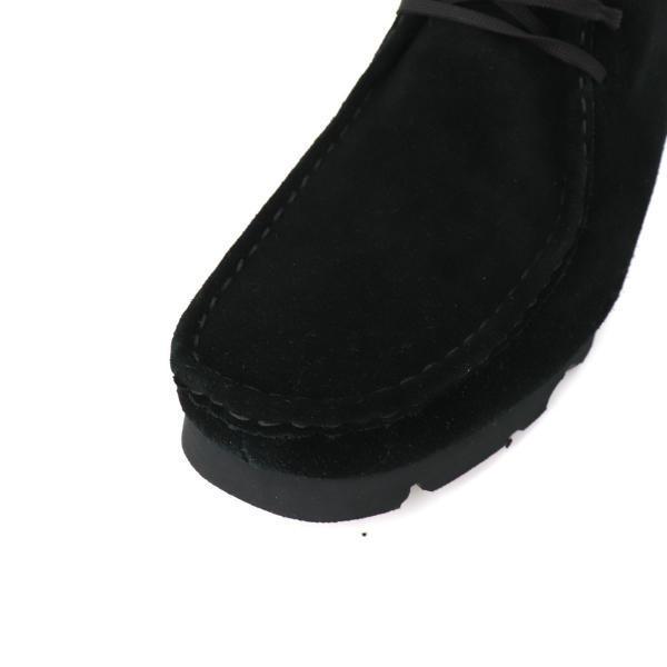 クラークス オリジナルズ メンズ ゴアテックス スエード ワラビー CLARKS ORIGINALS WALLABEE GTX CLK 26179251 BLACK SUEDE（ブラック）の画像
