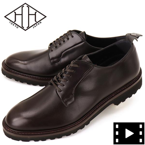 ダブルエイチ シューズ レザーシューズ メンズ カーフレザー 外羽根式 プレーントゥ オックスフォードシューズ ビジネスシューズ Wh Wh 0001 メンズ Wh0 Dbr ダークブラウン ラグラグマーケット