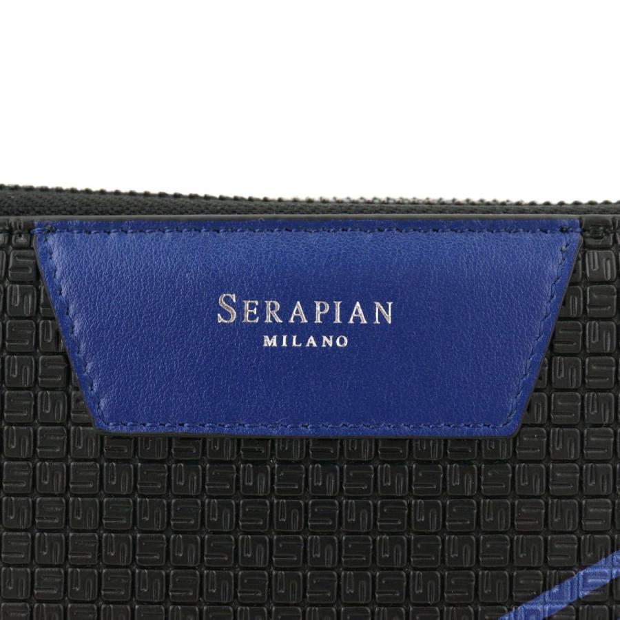 セラピアン ポーチ PVC型押し トラベルケース ポーチ TRAVEL COMPANION SRP SERAPIAN Stepan STP6231E 623121SP B07（ブラック×ブルー） 返品交換不可_3