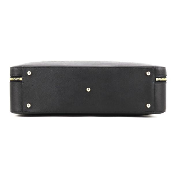 ペッレモルビダ ブリーフケース CAPITANO キャピターノ 型押しレザー 2WAY 2ルーム ブリーフバッグ PELLE MORBIDA PMO-CA014A PMO（ブラック×ゴールド）の画像