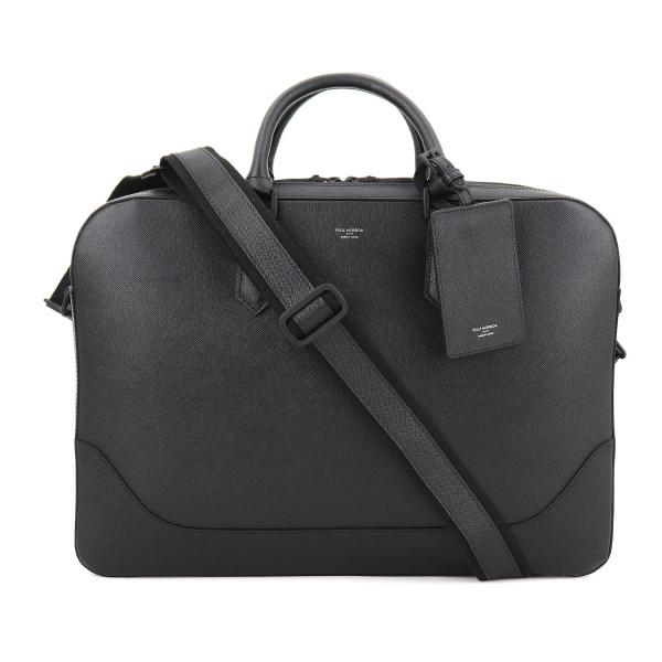ペッレモルビダ ブリーフケース CAPITANO キャピターノ 型押しレザー 2WAY 2ルーム ブリーフバッグ PELLE MORBIDA PMO-CA014A PMO（ブラック×ブラック）の画像