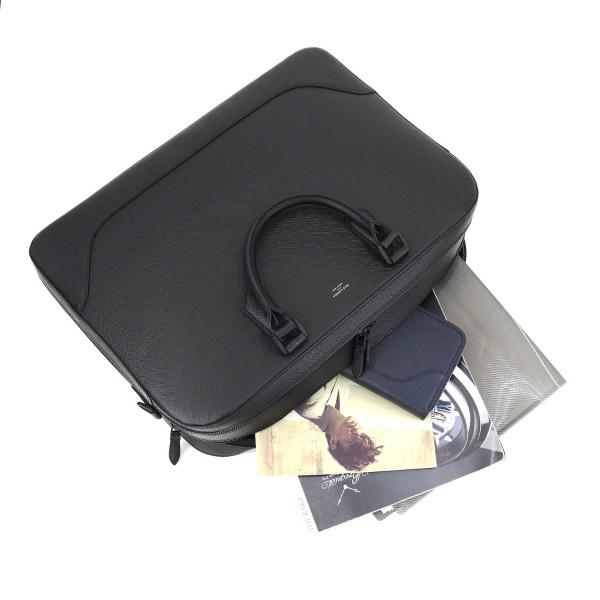ペッレモルビダ ブリーフケース CAPITANO キャピターノ 型押しレザー 2WAY 2ルーム ブリーフバッグ PELLE MORBIDA PMO-CA014A PMO（ブラック×ブラック）の画像