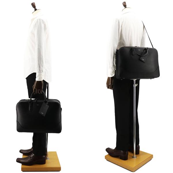 ペッレモルビダ ブリーフケース CAPITANO キャピターノ 型押しレザー 2WAY 2ルーム ブリーフバッグ PELLE MORBIDA PMO-CA014A PMO（ブラック×ブラック）の画像