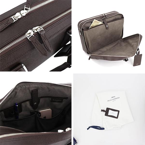 ペッレモルビダ ブリーフケース CAPITANO キャピターノ 型押しレザー 2WAY 2ルーム ブリーフバッグ PELLE MORBIDA PMO-CA014A PMOの画像