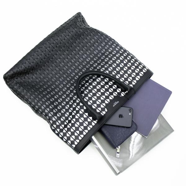 セラピアン トートバッグ カーフレザー 2WAYトートバッグ SERAPIAN Mosaico VERTICAL TOTE MOSA7109-M33 SRP 007 Chiaroscuro 返品交換不可の画像