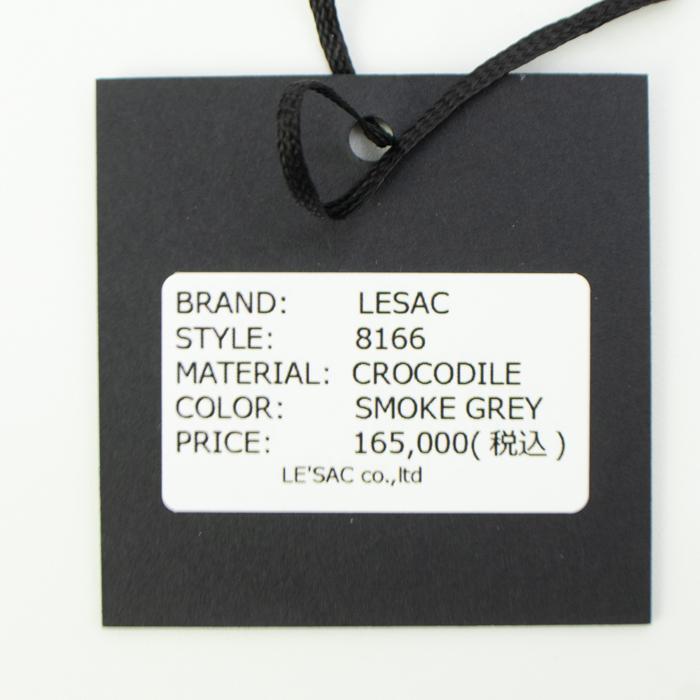 レザック 財布 ナイルクロコダイル レザー ラウンドジップ 長財布 LE'SAC 8166 LSC DARK GREYの画像