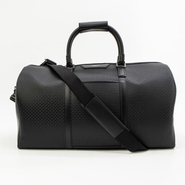 セラピアン ボストンバッグ PVC型押し 2WAY ショルダーバッグ SERAPIAN Stepan HOLDALL SMALL SRP STS280650E CG2 BLACK/BLACK ECLIPSE 返品交換不可の画像