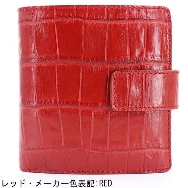 フェリージ 財布 クロコダイル型押し エンボスレザー 横型 2つ折り財布 Felisi 1064/SA FLS 返品交換不可の画像