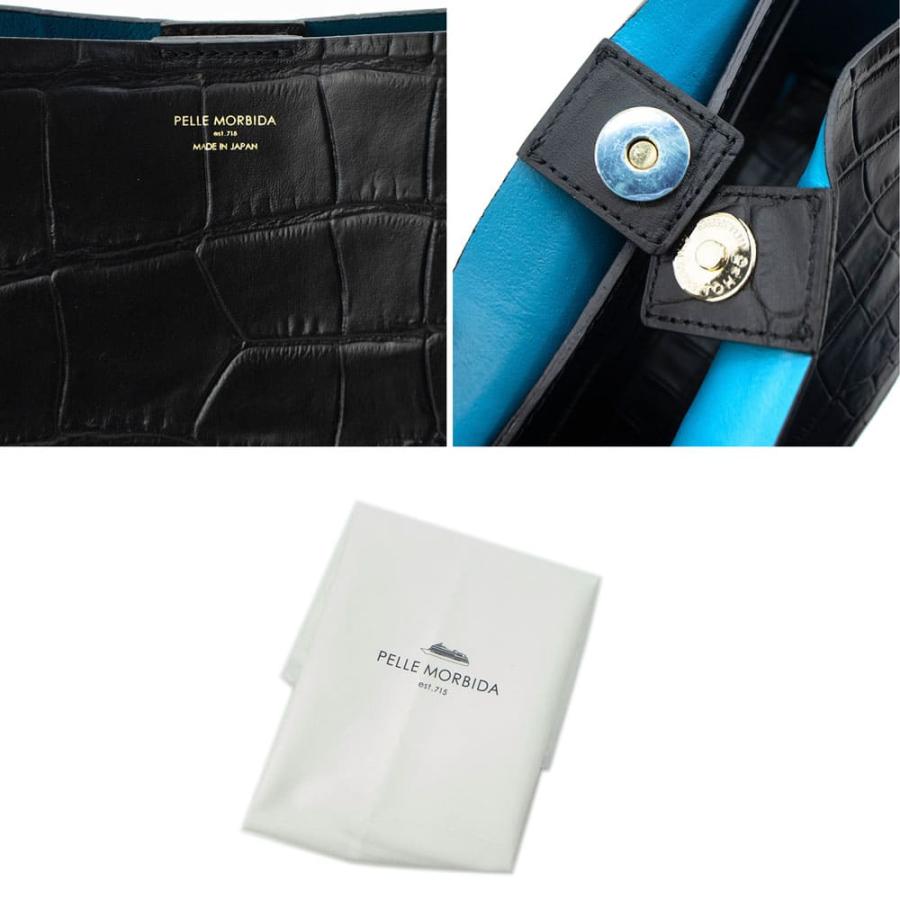 PELLE MORBIDA（ペッレ モルビダ） トートバッグ クロコ型押し ダブル